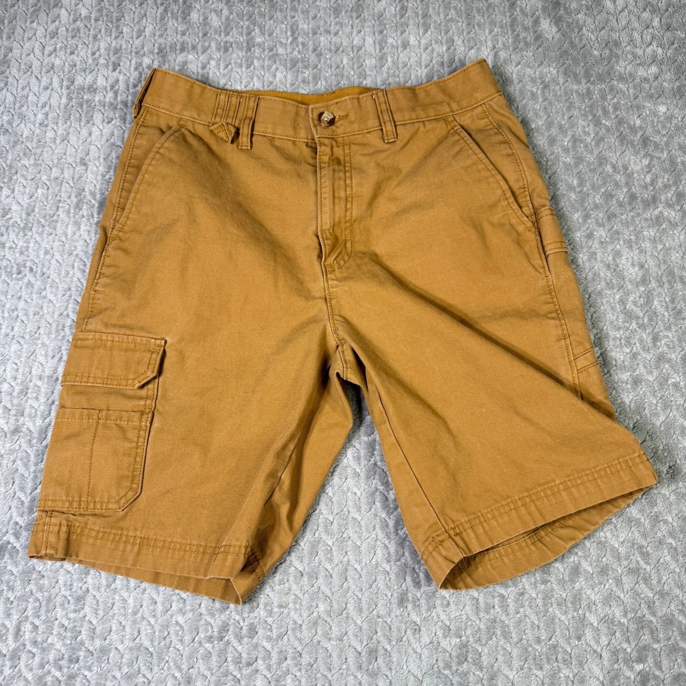 Brahma Mens Brown Ripstop Cargo Shorts Size 30 Workwear Utility Hammer Loop